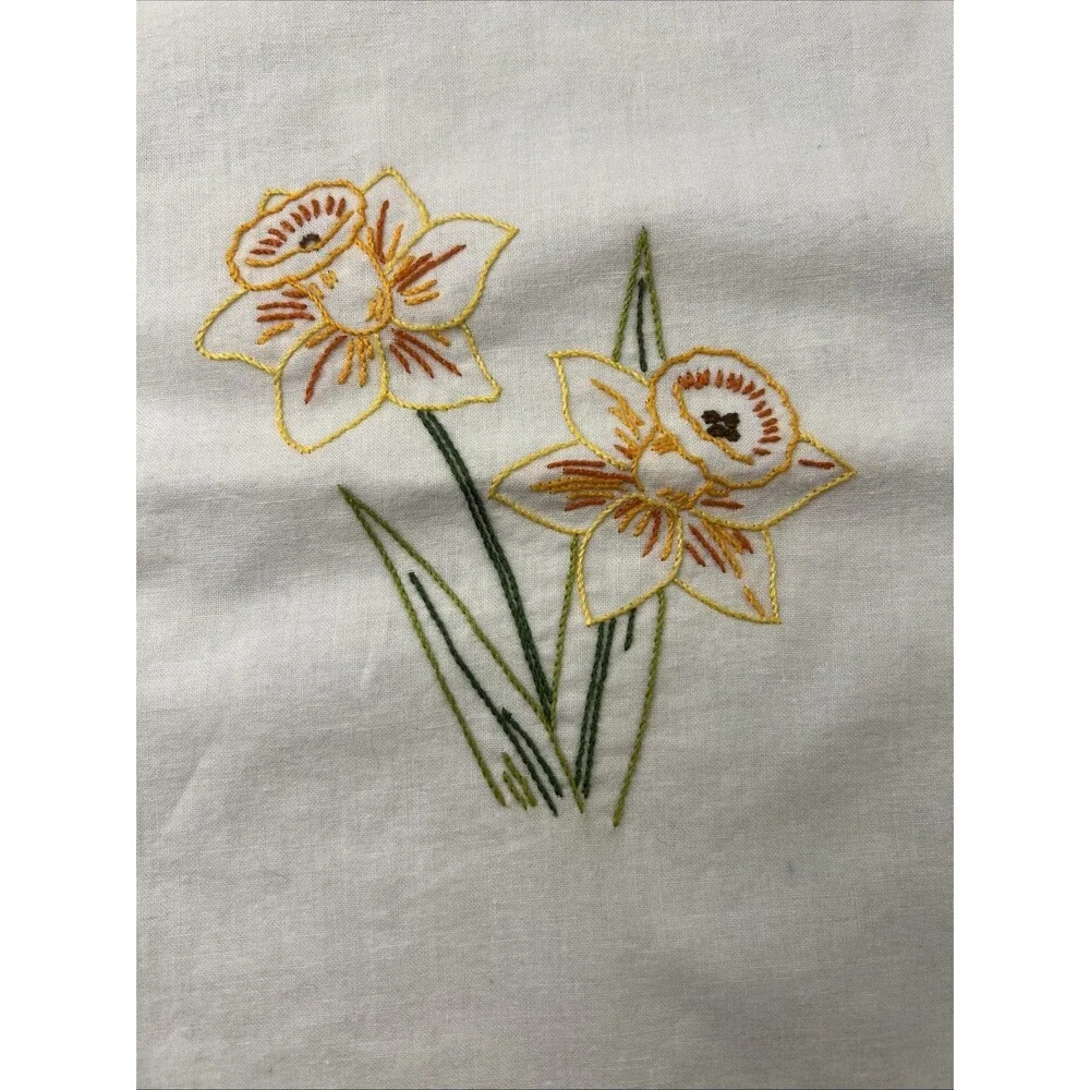 Needle Point Flower Designs Gift/Goodie Bags Lot of 2